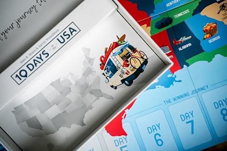 10 Days in The USA | Family Road Trip Board Game for All Ages | Designed by