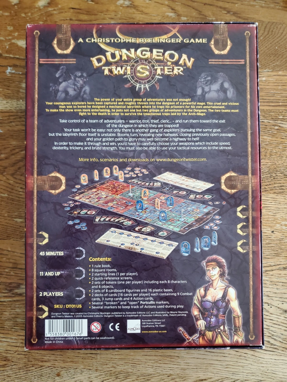 DUNGEON TWISTER BOARD GAME Basic Set 2005 Fantasy Asmodee Complete In Box CIB