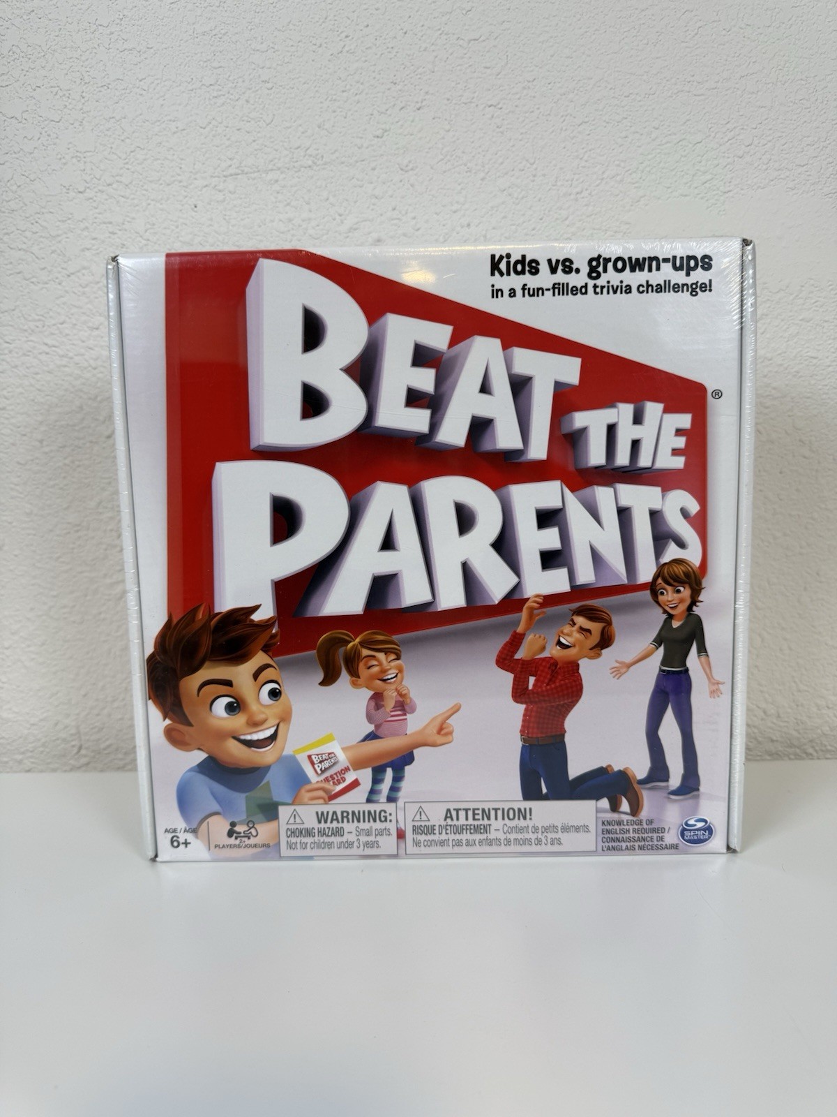Beat The Parents Board Game SEALED Spin Master Family Trivia Kids vs Adults 6+