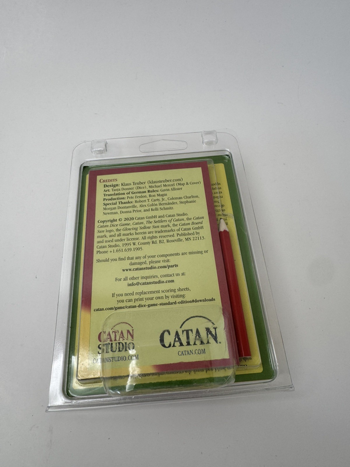 Catan Dice Game Clamshell Edition CN3120 Catan Studios Travel Family Game
