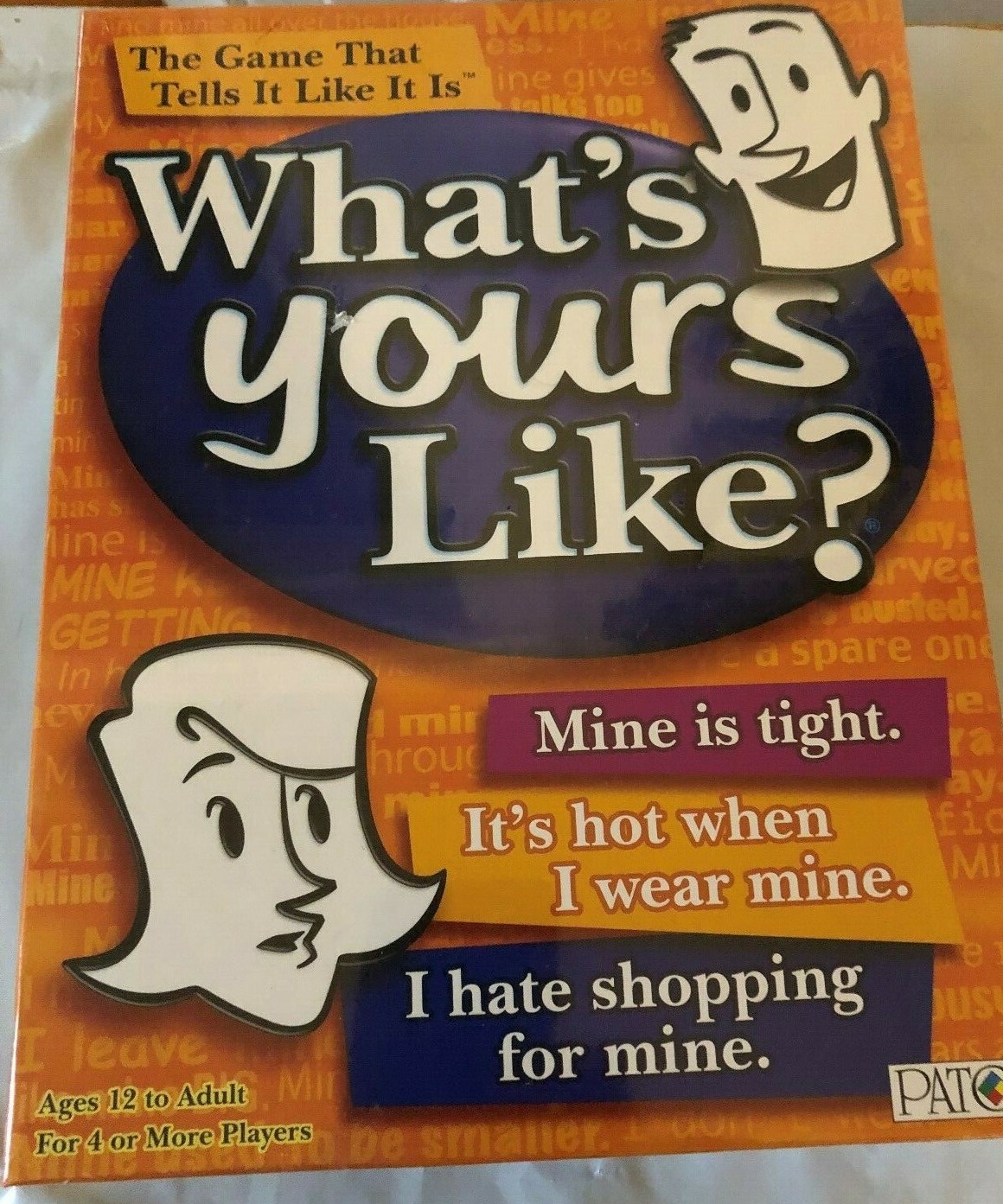 What’s Yours Like Game family board game Ages 12 to Adult (4 or More Players)