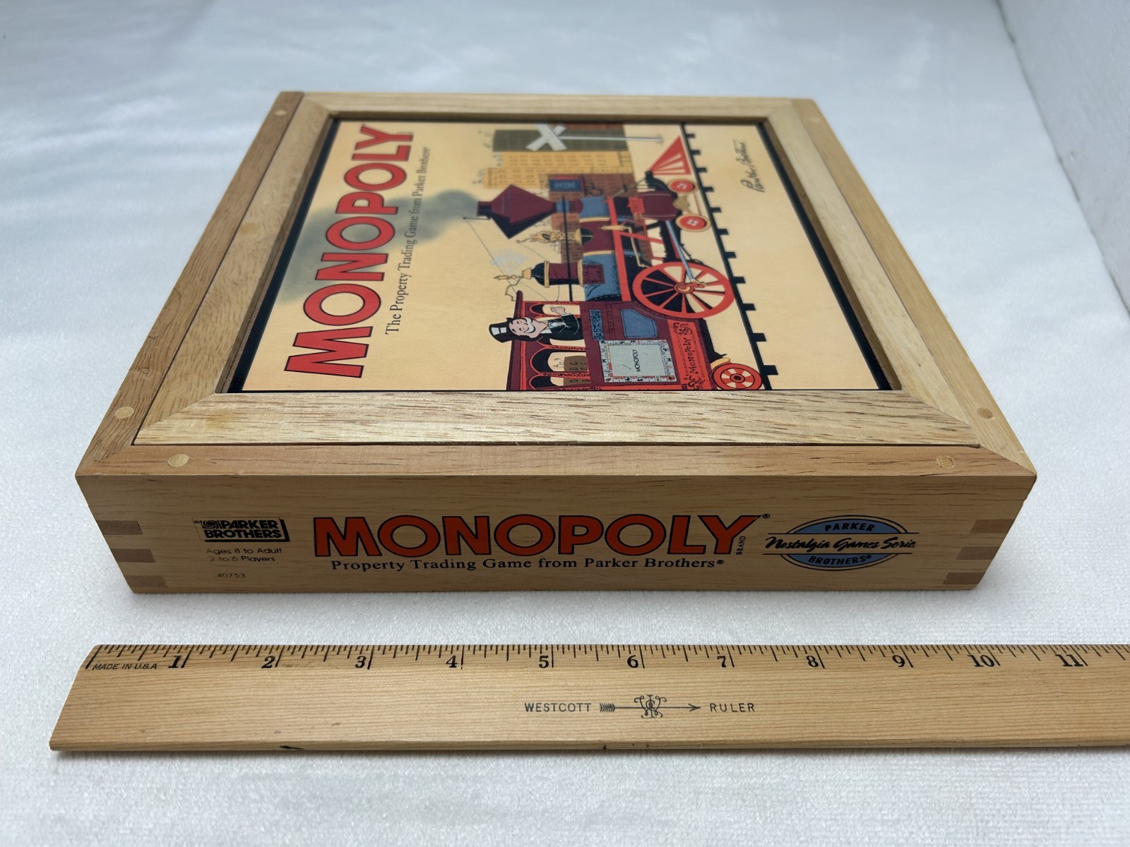 Hasbro Monopoly Nostalgia Edition 2001 Parker Brothers Wooden Board Game