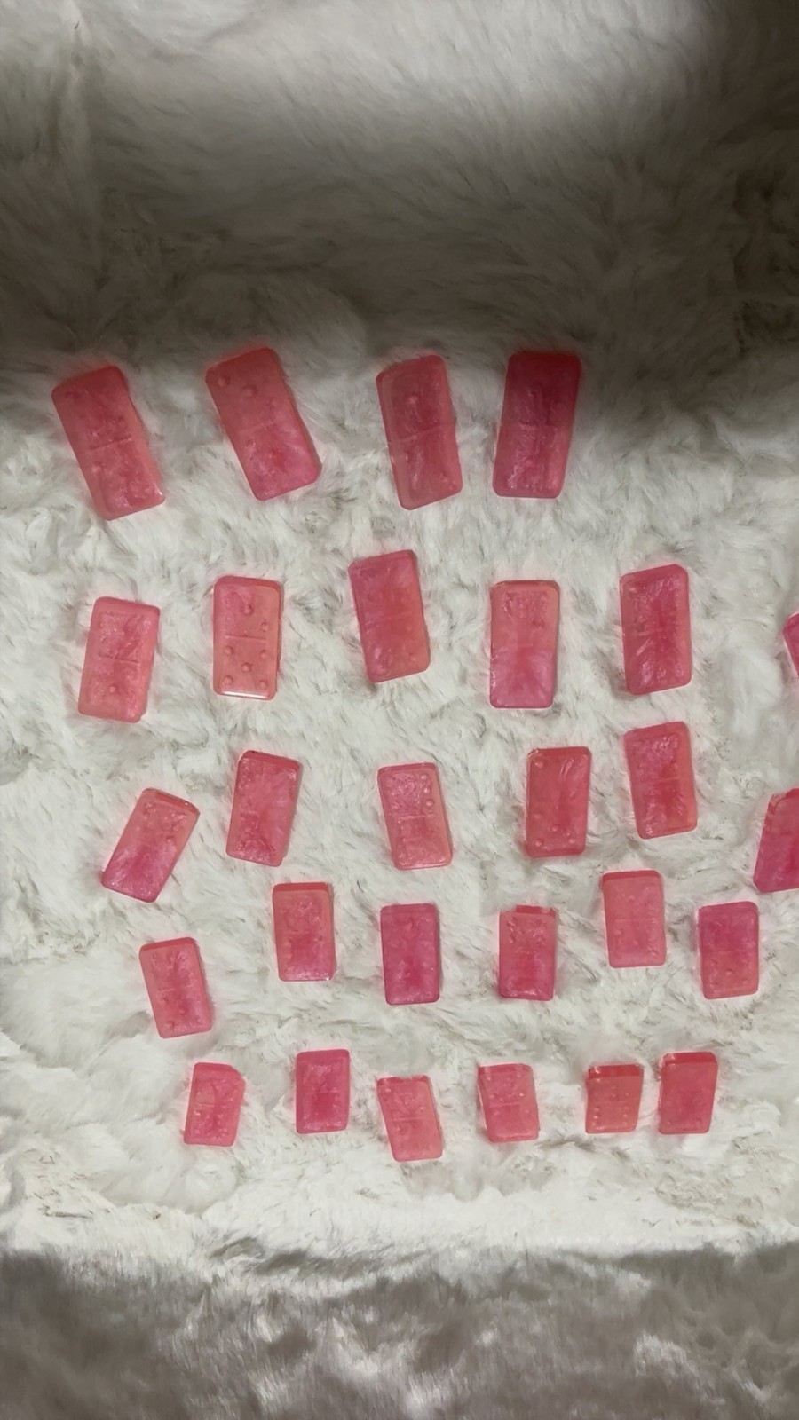 CUSTOM HAND MADE BEAUTIFUL PINK DOMINOS SET OF 28 2X1