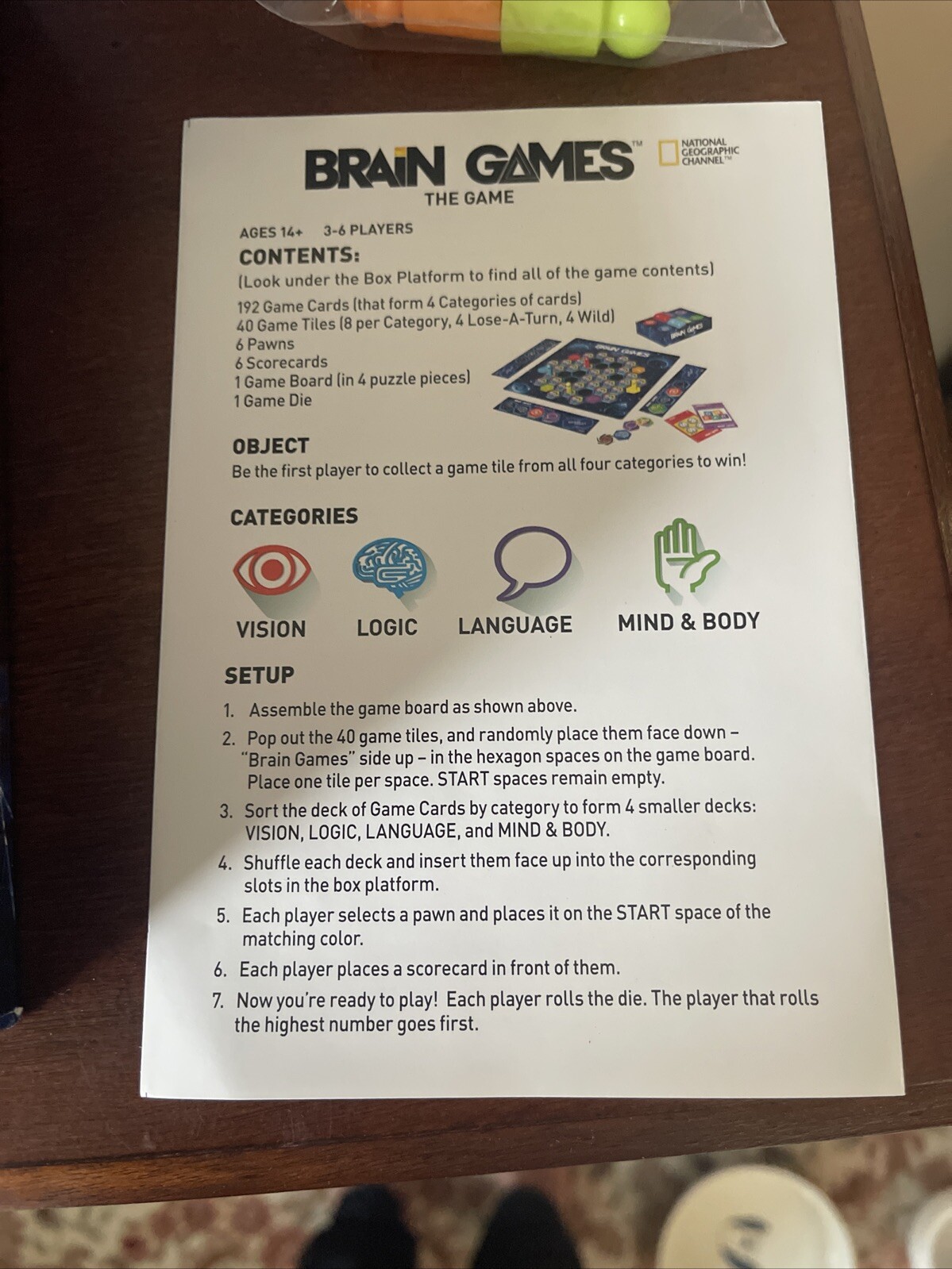 Brain Games The Game -NATIONAL GEOGRAPHIC -Brand New -Buffalo Games