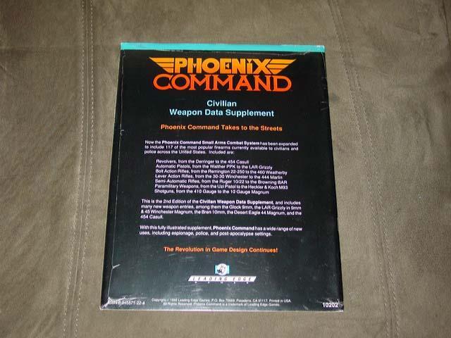 Phoenix Command – Civilian Weapon Data Supplement #10202 – Leading Edge (SEALED)