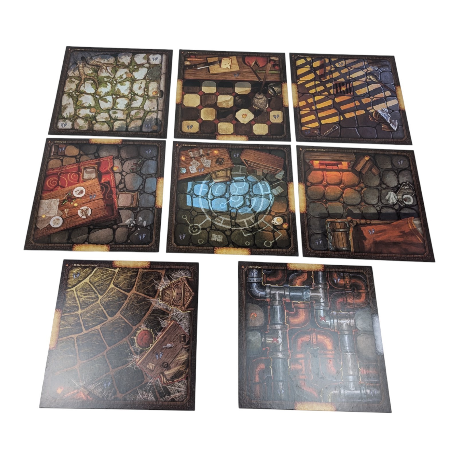 Mice & Mystics Board Game 8 Dual Sided Room Tiles Spare Replacement Parts