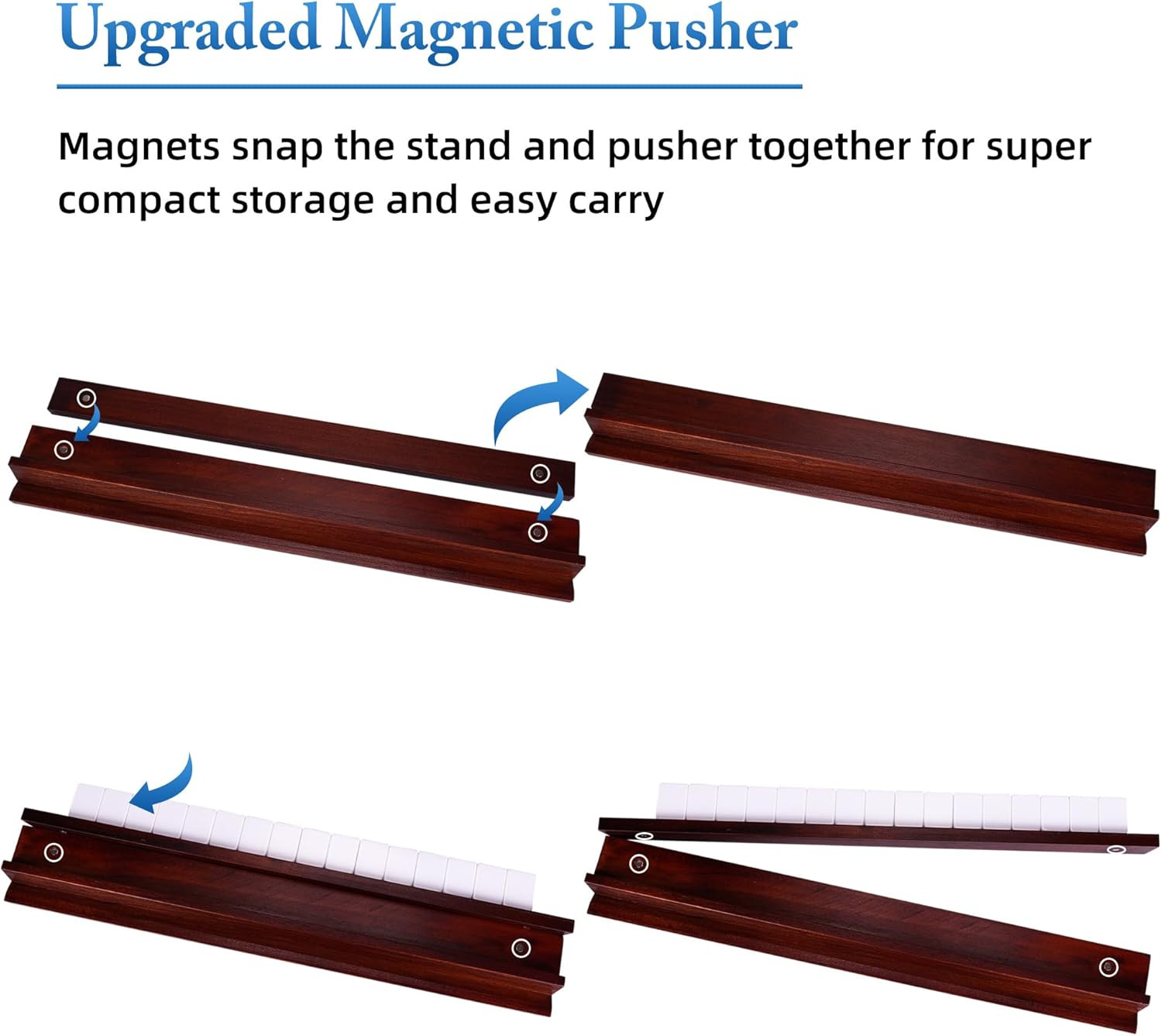 17.2 * 1 * 2.4 Inch Upgraded Magnetic Mahjong Racks, 4 Pcs American Mahjong Rack