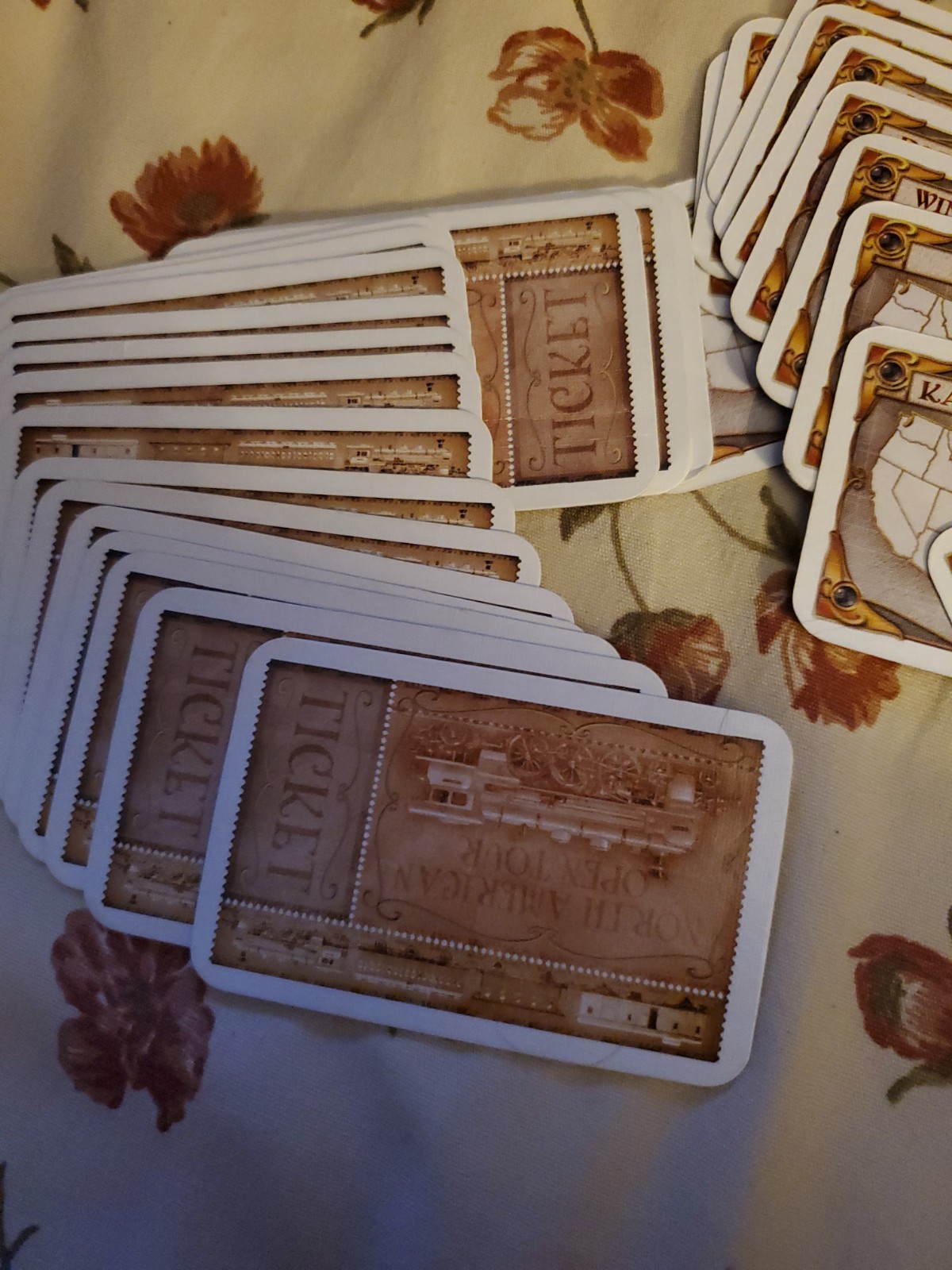 Ticket to Ride Game Pieces Regular Routes Replacement Cards Parts 30 Cards