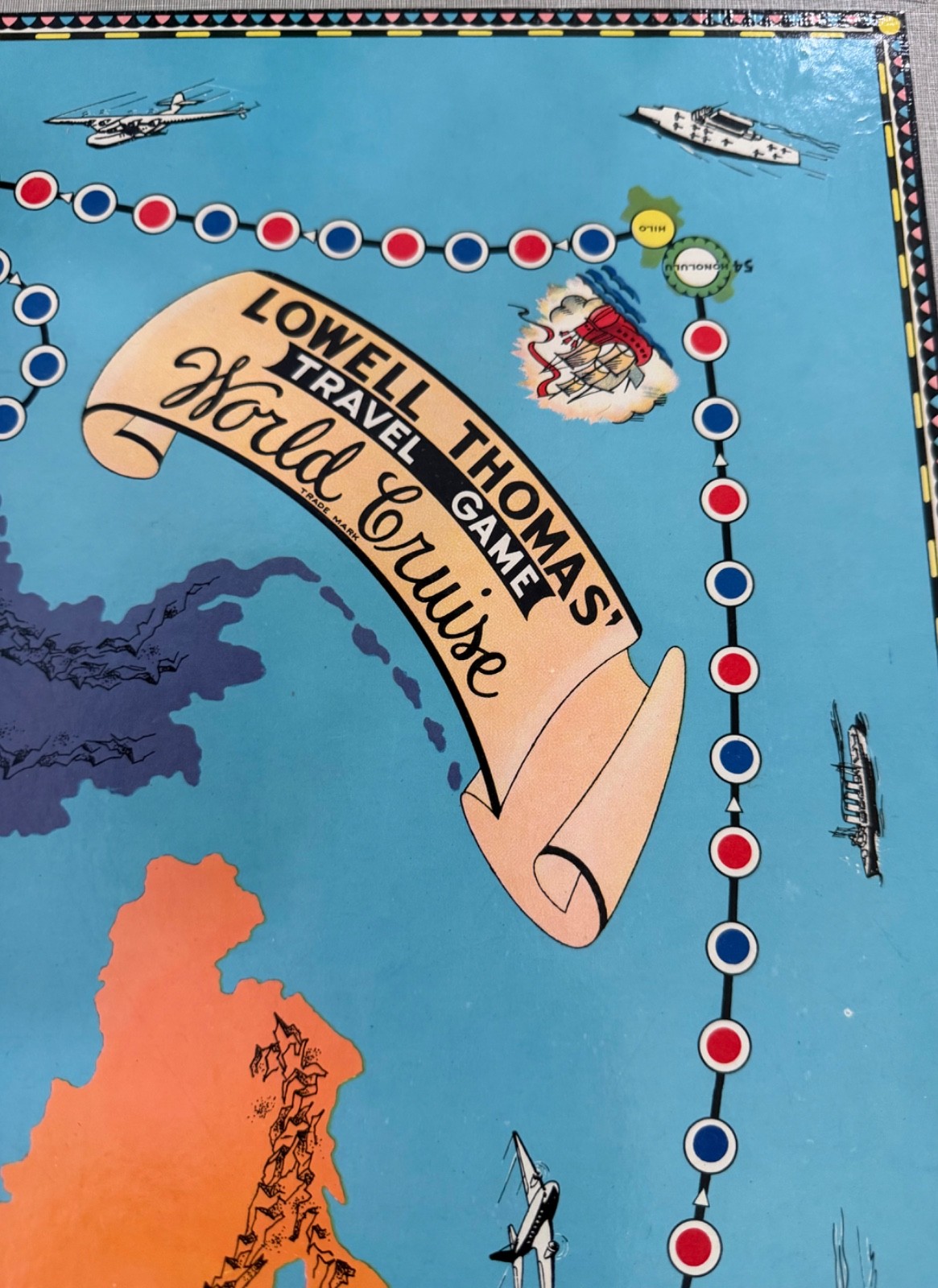 Vintage 1937 Lowell Thomas Boxed World Cruise Travel Game – Complete – Excl Cond