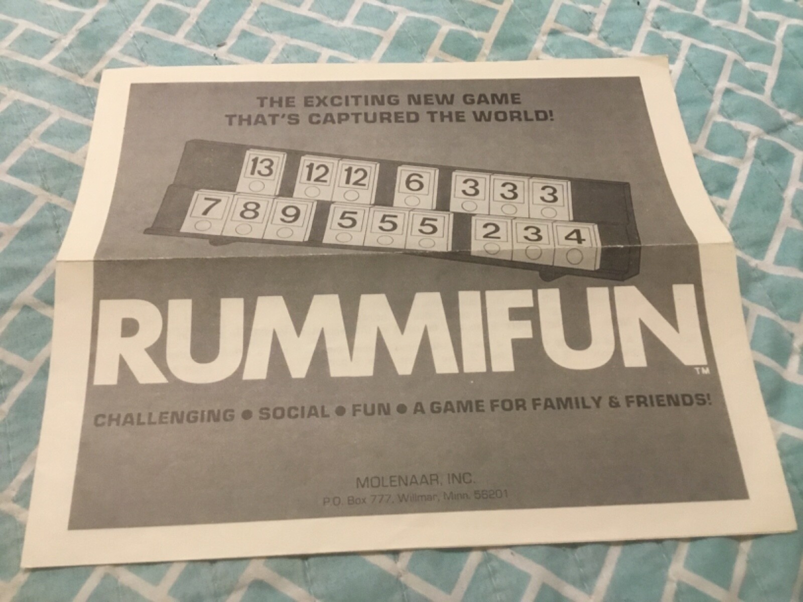 RUMMIFUN GAME-DAN FRANK & COMPANY-COMPLETE, RUMMIKUB STYLE, 106 TILES,FREE P&H