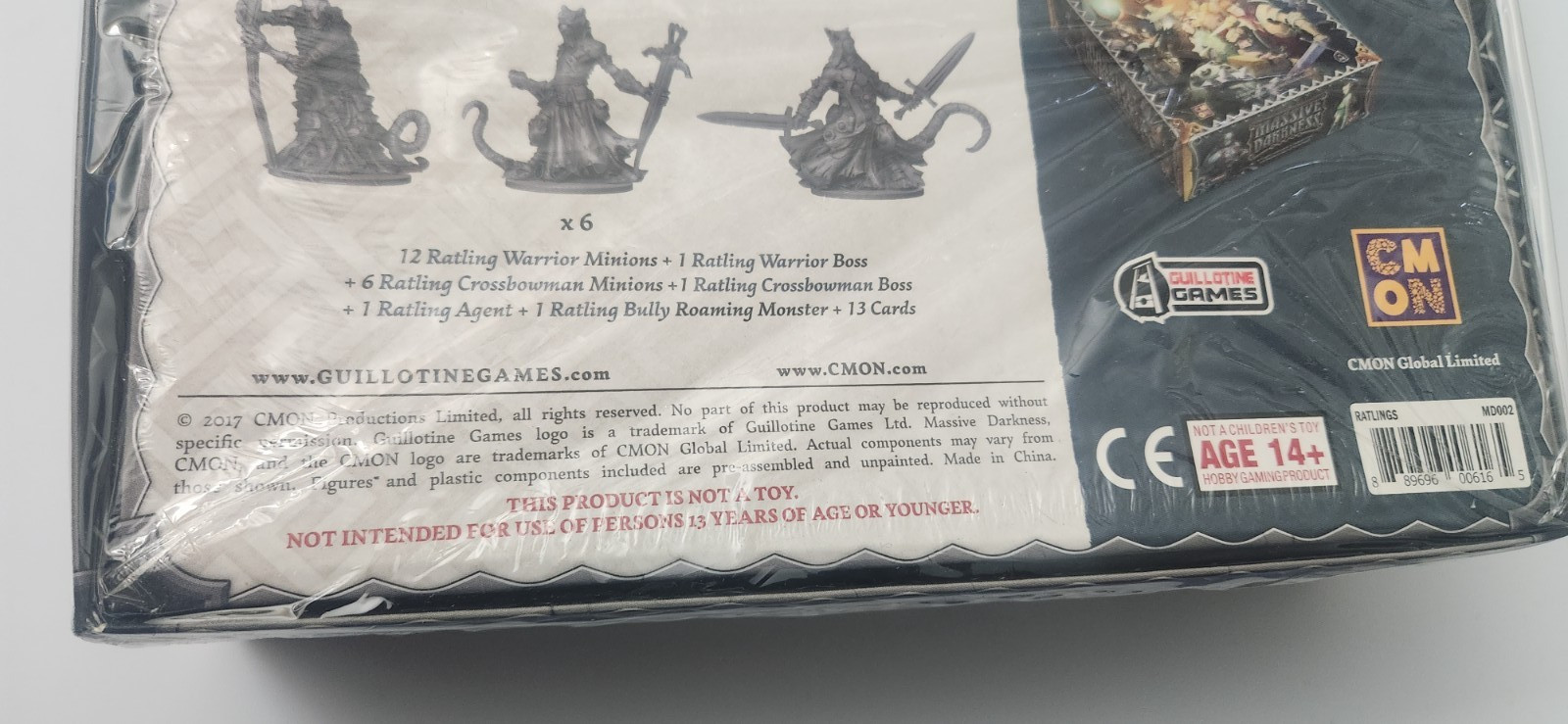 Ratlings Massive Darkness enemy box CMON board miniatures card game sealed MISB