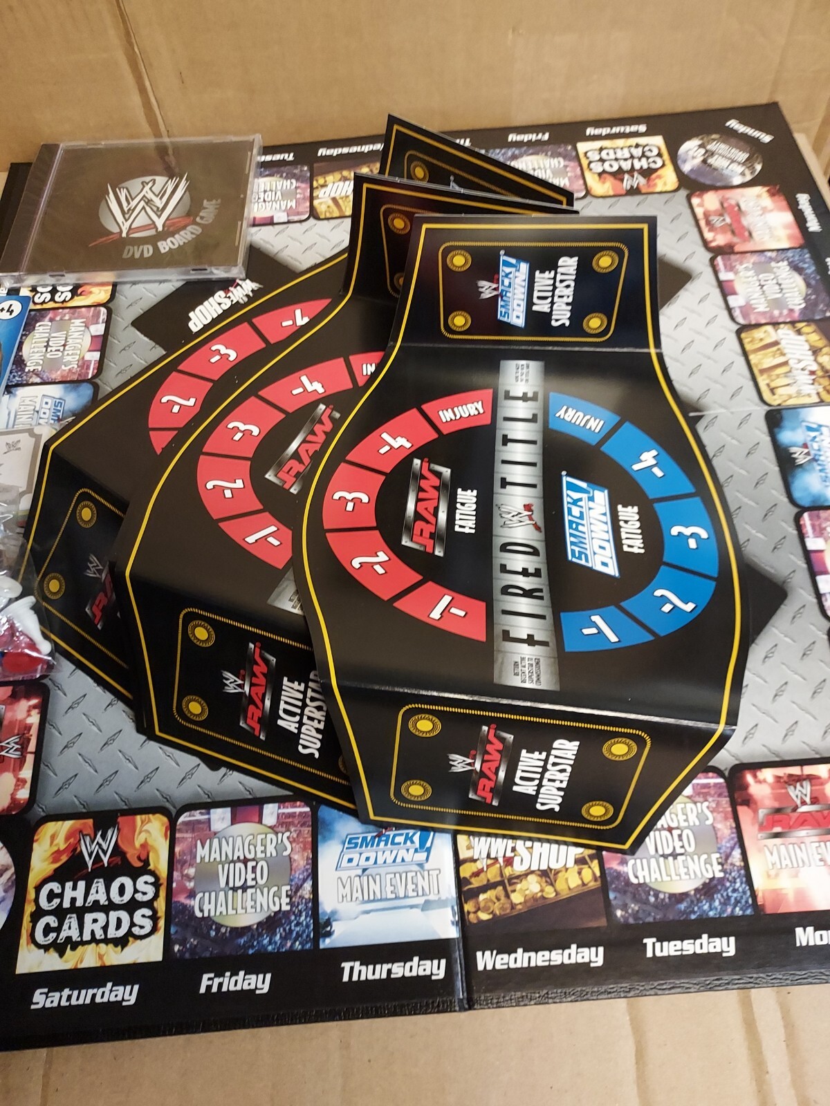 WWE DVD Board Game 23 Raw And 23 SmackDown! Superstars 2005 New open box