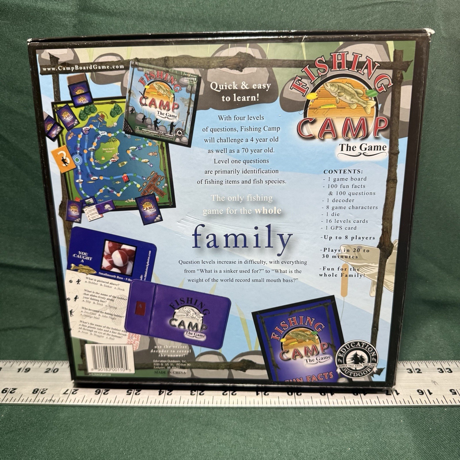 Fishing Camp the Game Family Fun Trivia Multiple Levels 2011 -Ships Free!