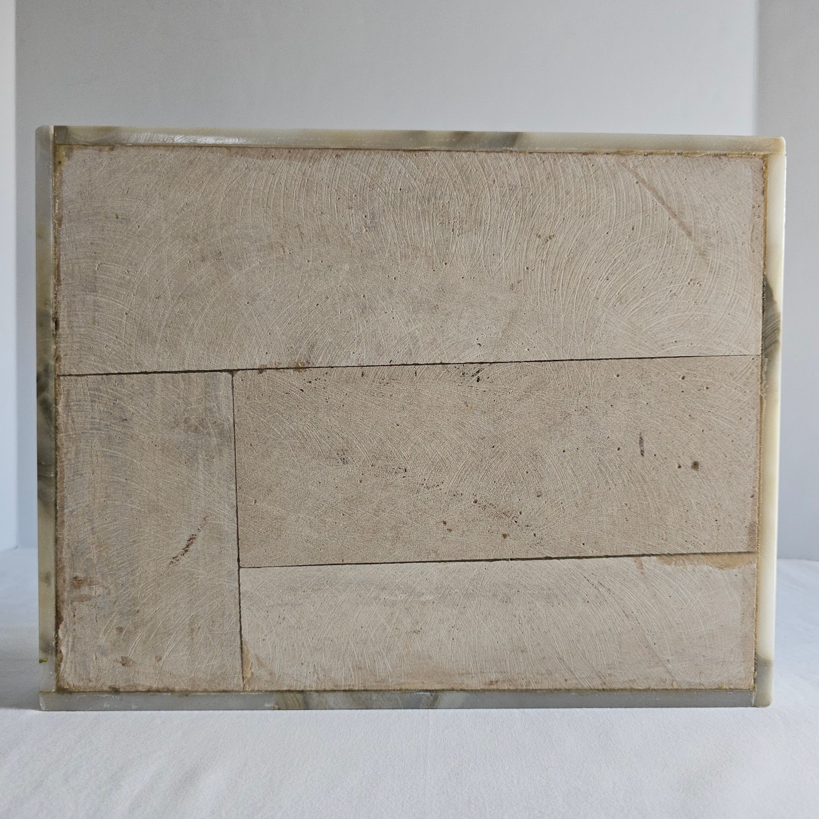 60s Italian Marble Backgammon Set Natural Stone Luxury Game Complete Set MCM