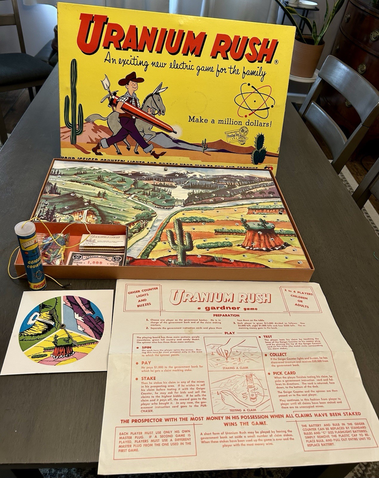 Unused Uranium Rush Board Game Rare In Any Condition!