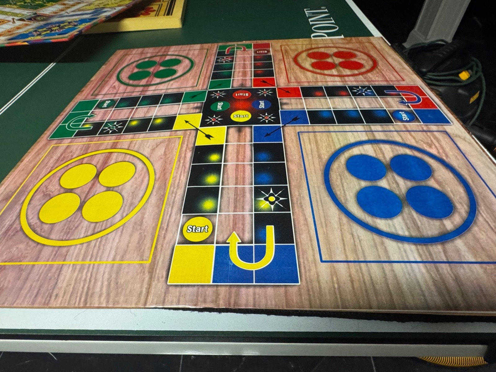 Laminated Ludo Board Game 24 Inches With Pieces and Dice Handmade Smooth Finish