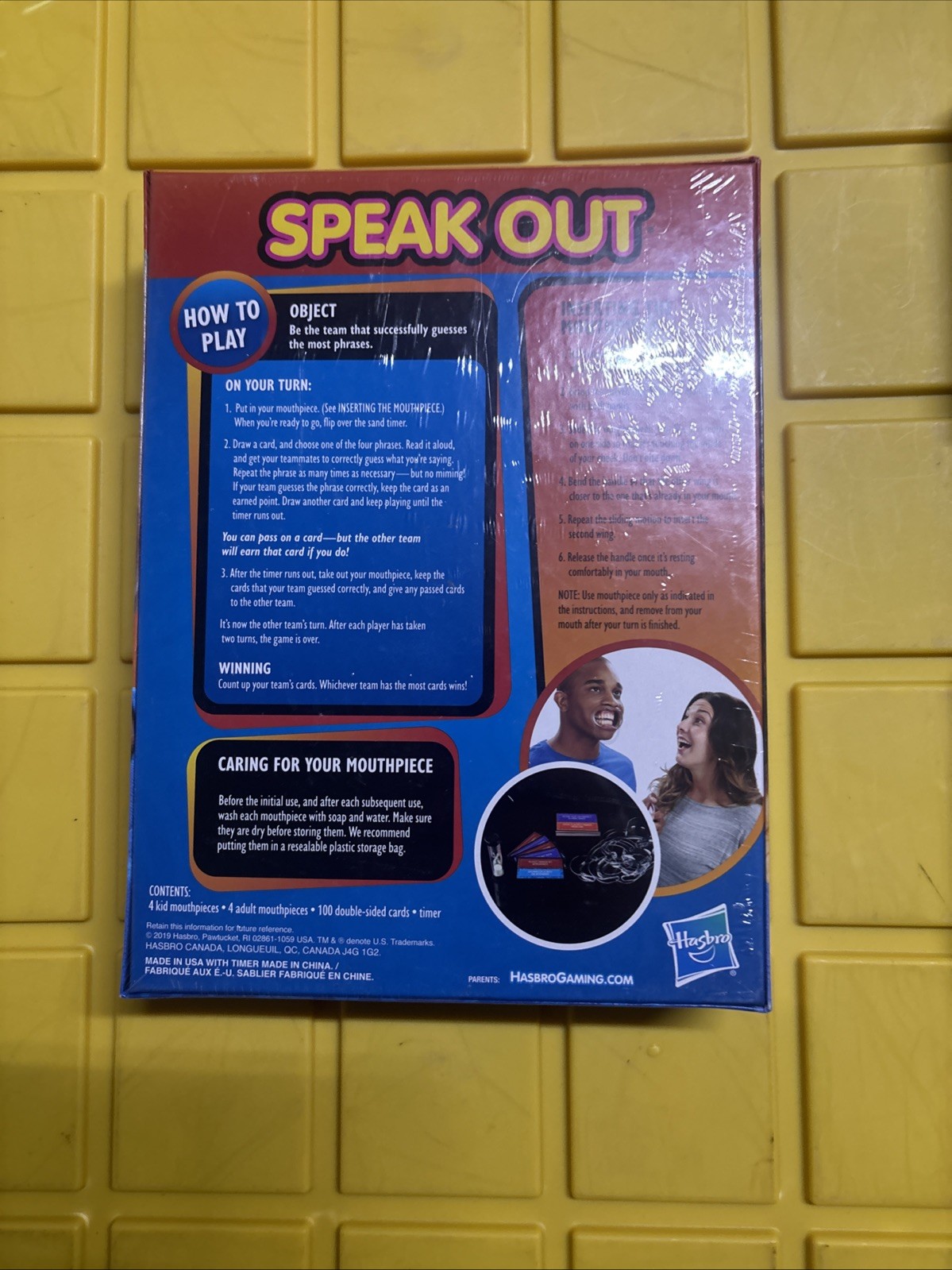 Hasbro Speak Out Family Party Guessing Game 4+ Players 8+ Years New Sealed