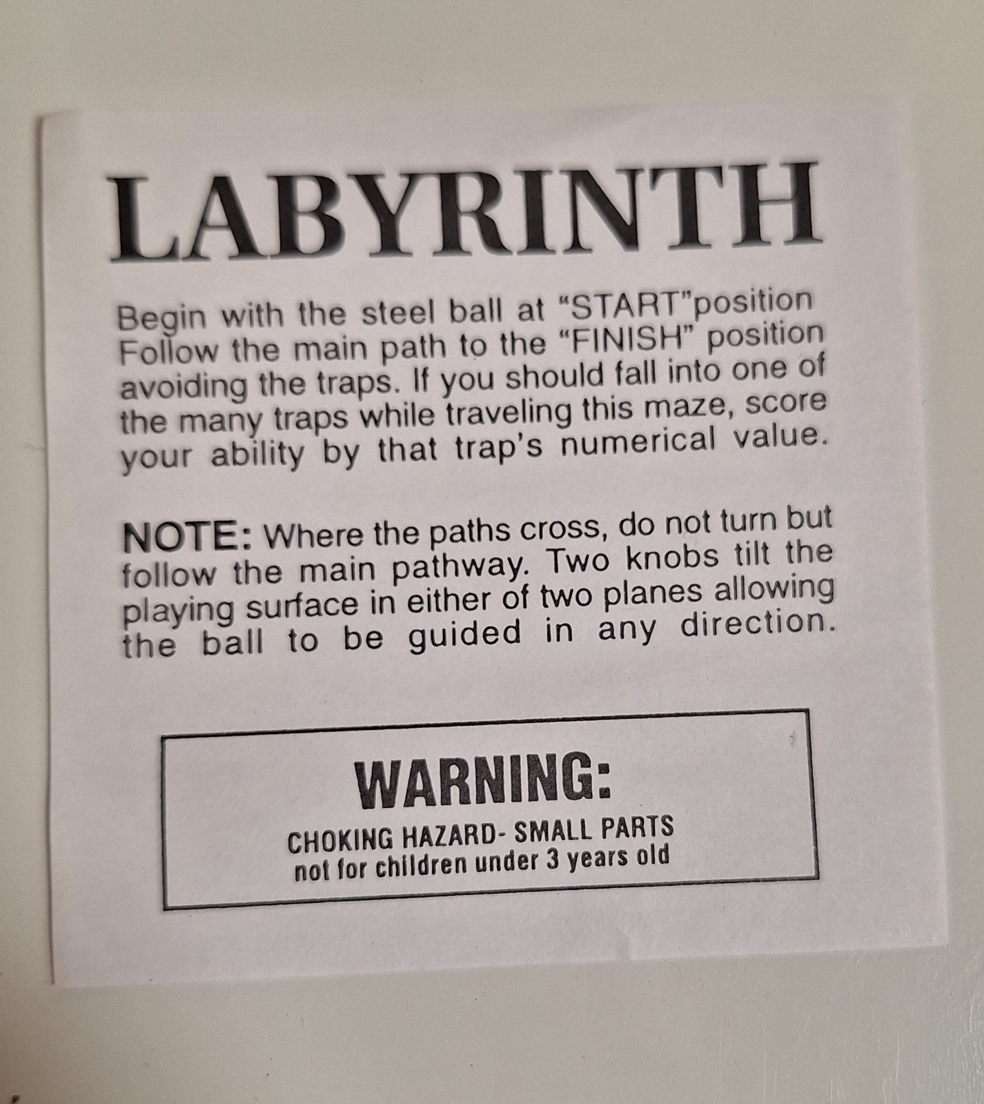 Labyrinth Game Real Wood Oak Finish 2 Steel Marbles Great Cond Damaged Box