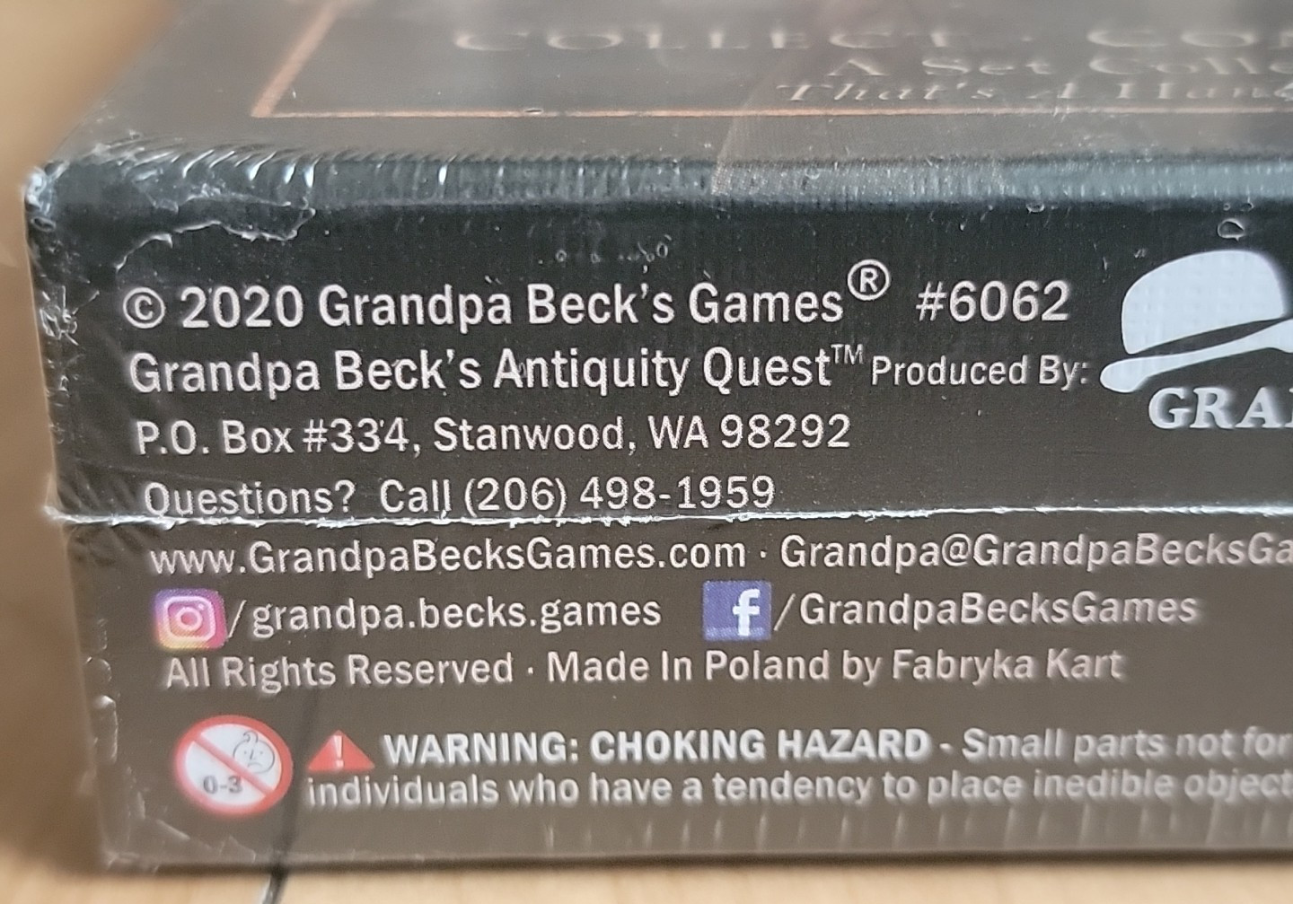 Antiquity Quest 1st Ed. Cardboard Game by Grandpa Beck’s -NEW Factory Sealed-