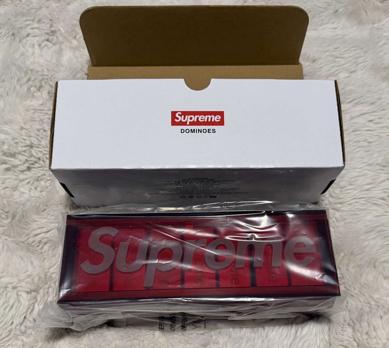 Supreme Aluminum Domino Set Limited Edition FW22 Red Brand New