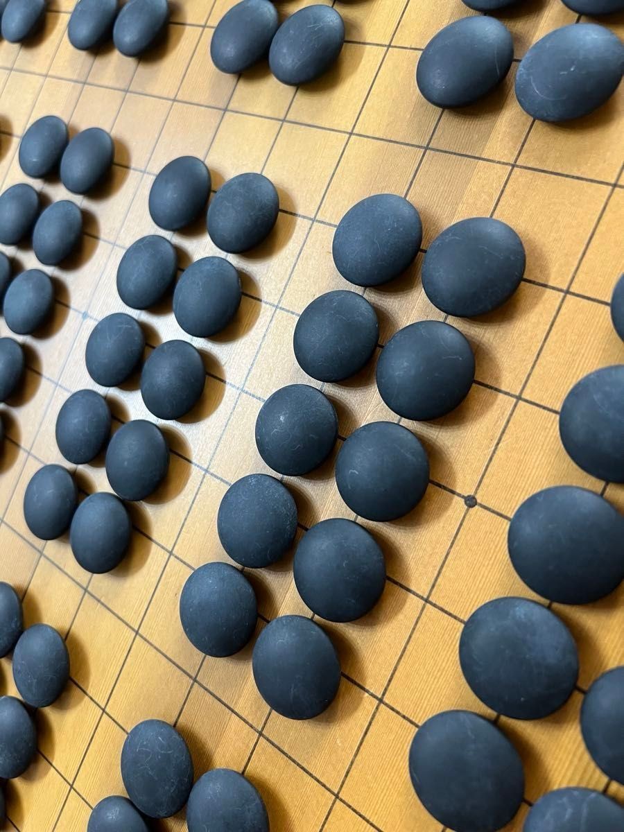Go Stones Clam Shell 180 Black 181 & Go Bowl Set Japan Vintage [No Go Board]