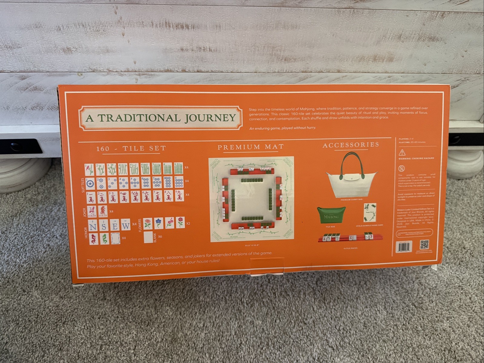 Maison Lude Mahjong Limited Edition 160 Tile Set Premium Mat, Leather Bag SEALED