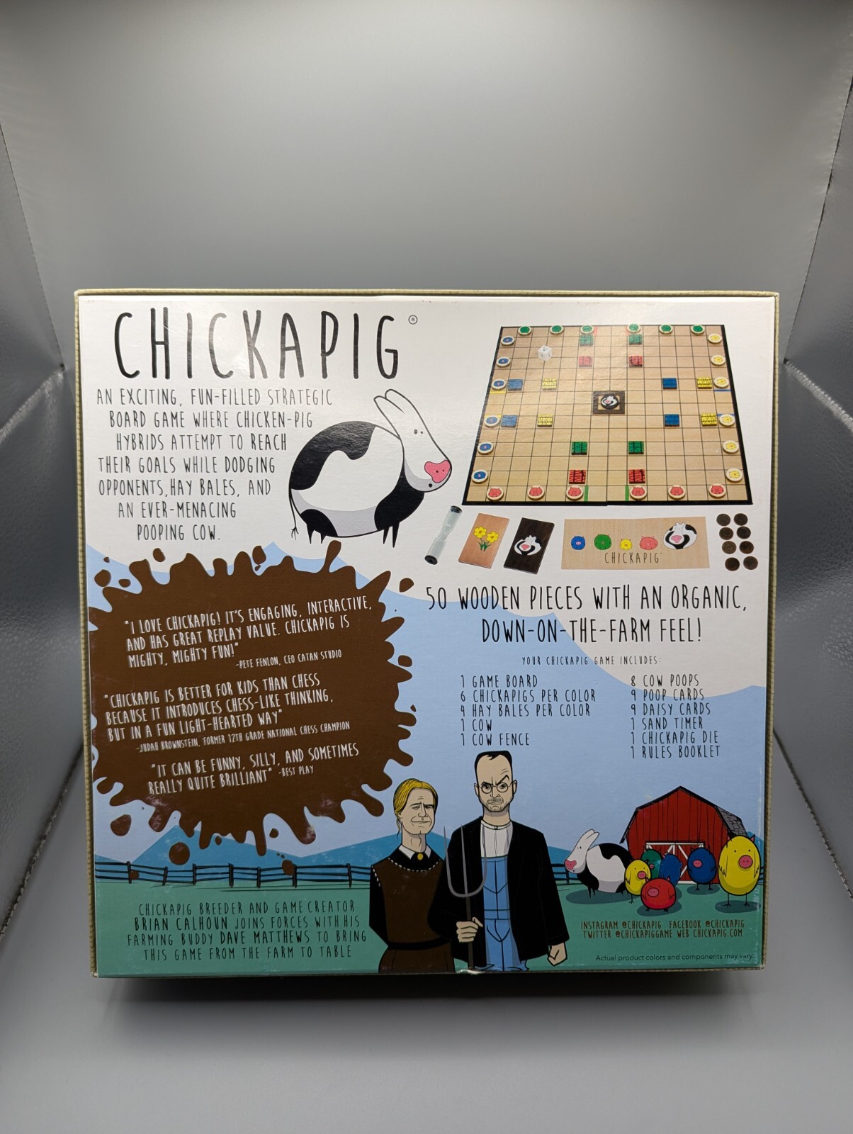 Complete Chickapig Strategic Board Game Family Friendly Game