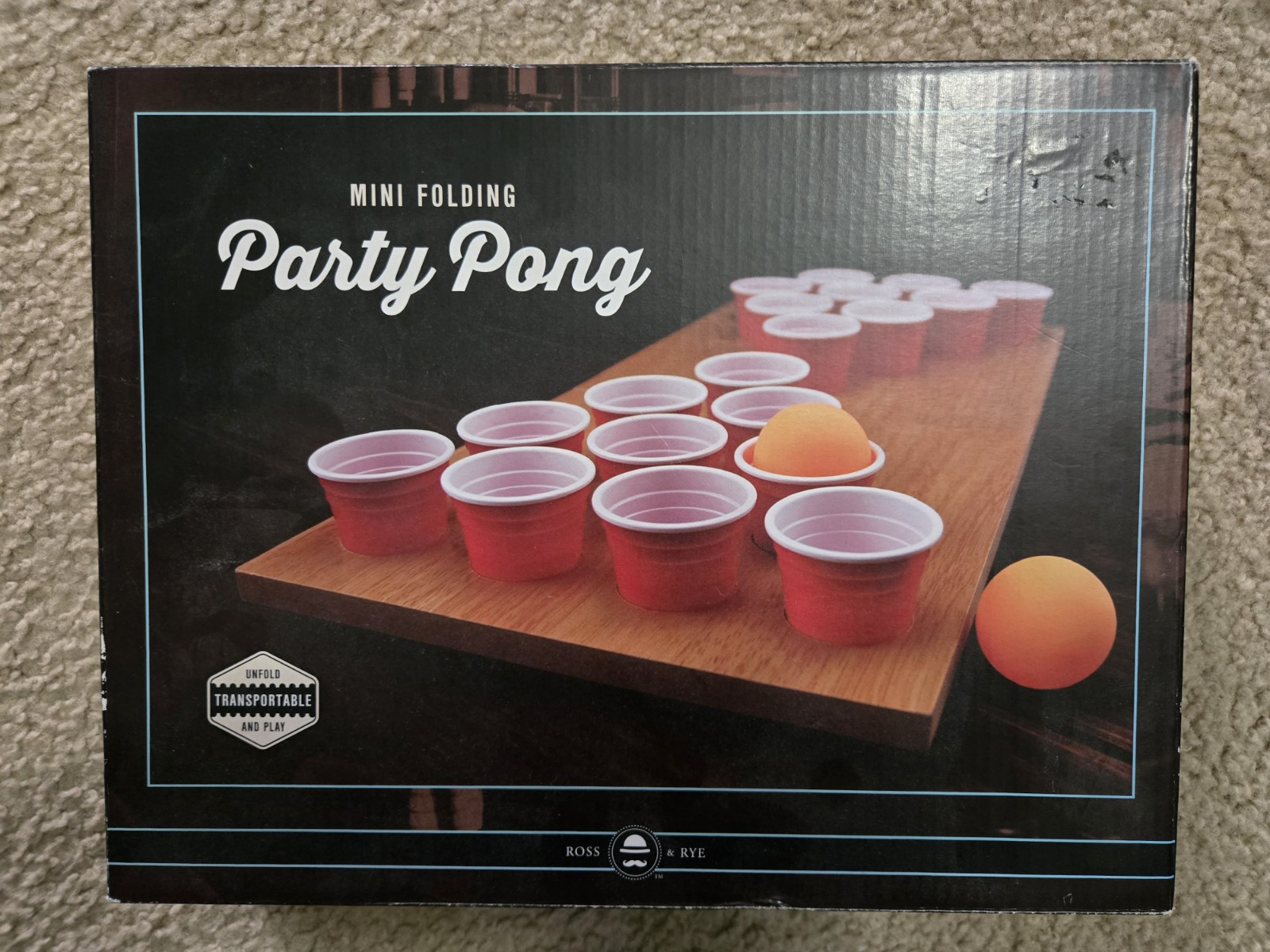 Mini Folding Party Pong, Shot Pong, Beer, Liquor, Portable