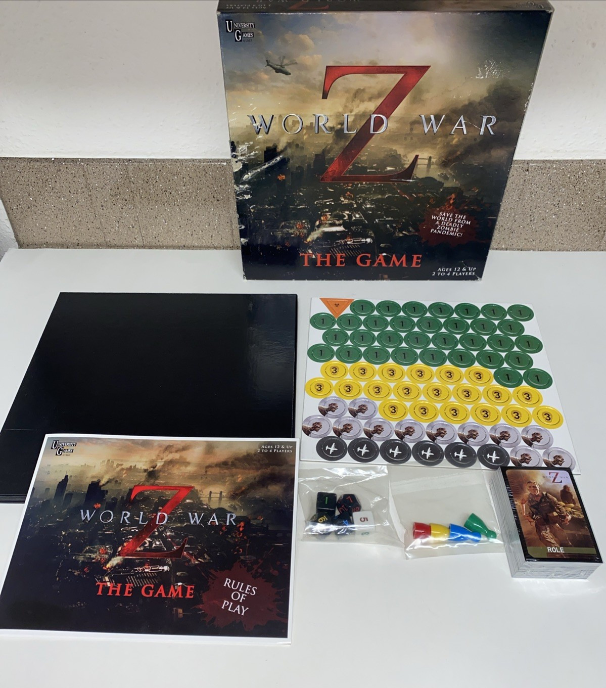 University Games World War Z Board Game – The Game Sealed Pieces Box Damage