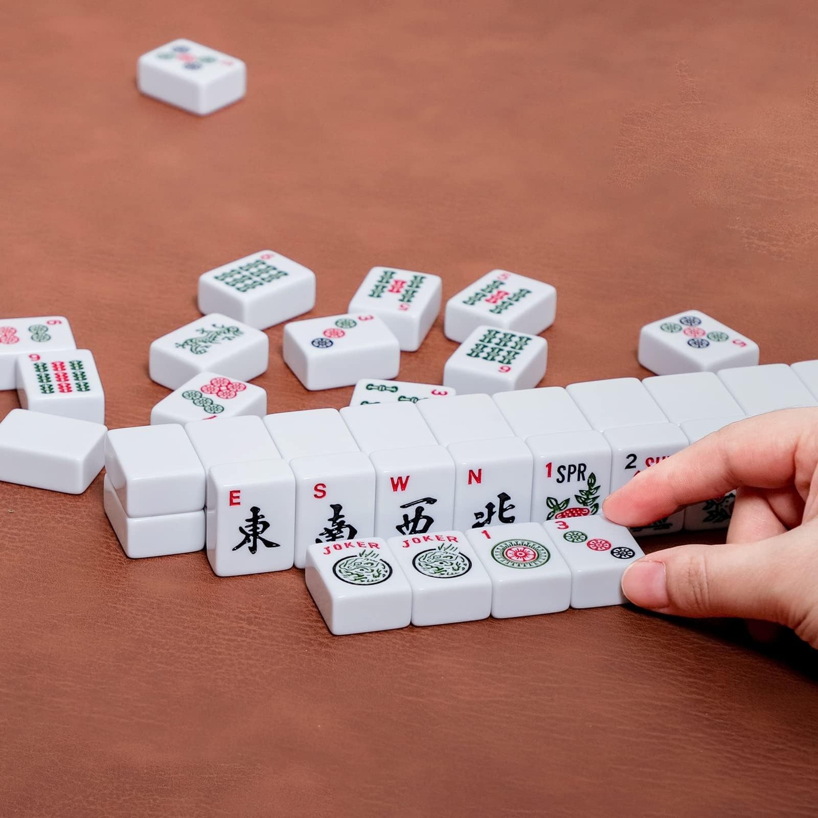American Mahjong Set,166 Premium White Tiles with Soft Bag and Accessories,4 …