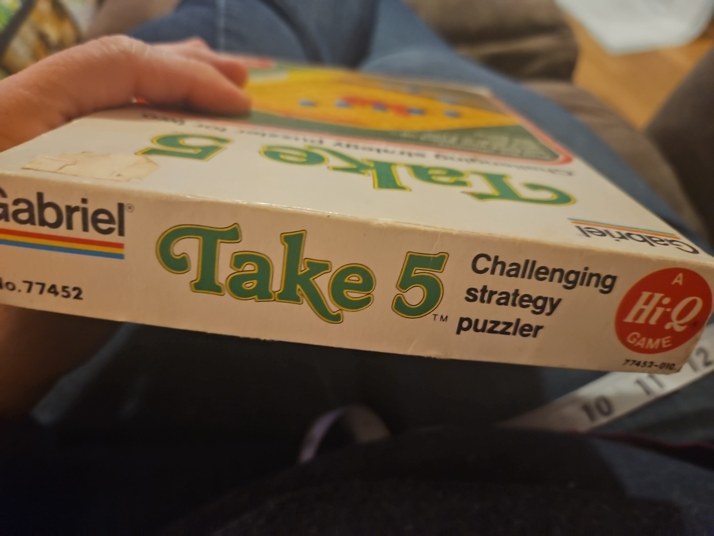 Vintage Take 5 Board Game W/ Box 1977 Gabriel Hi-Q 77452-400-B Strategy Puzzler