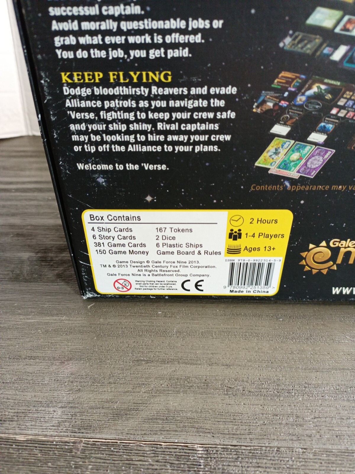 Firefly The Game Board Game Joss Whedon 2013 Gale Force Nine Complete