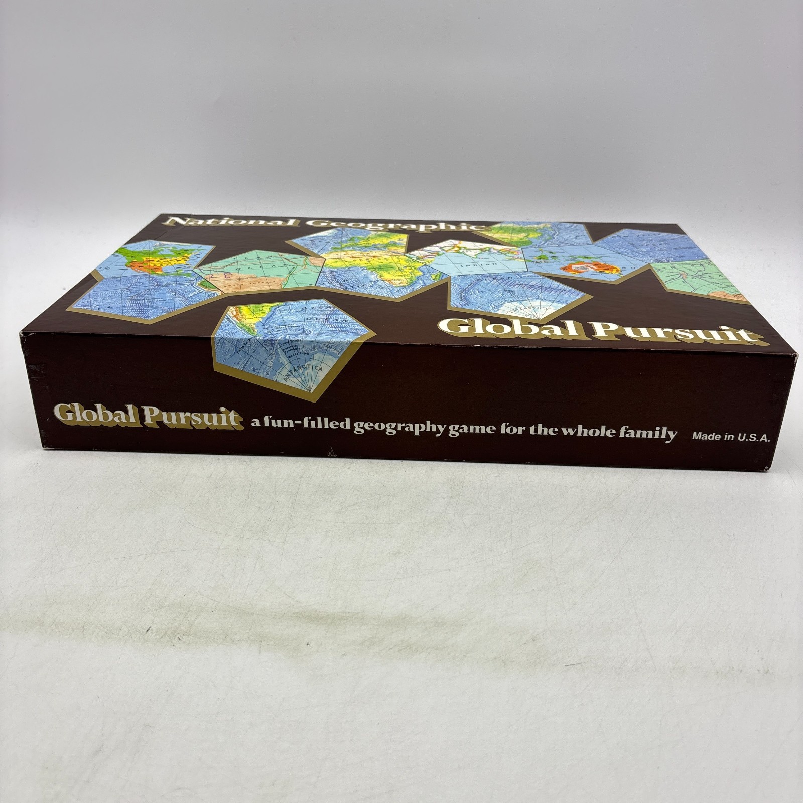 VINTAGE Global Pursuit Board Game COMPLETE National Geographic Society 1987 Map