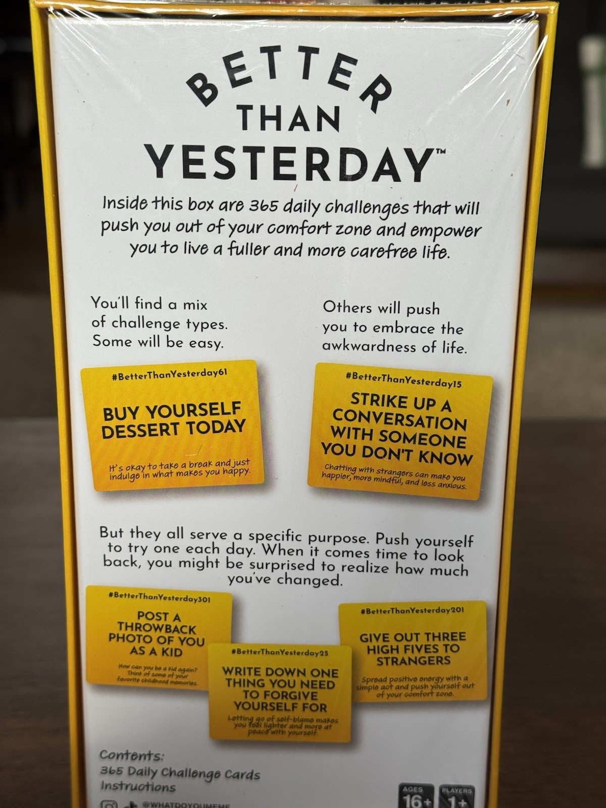 Better Than Yesterday 365 Daily Challenges Life-Fulfilling Game