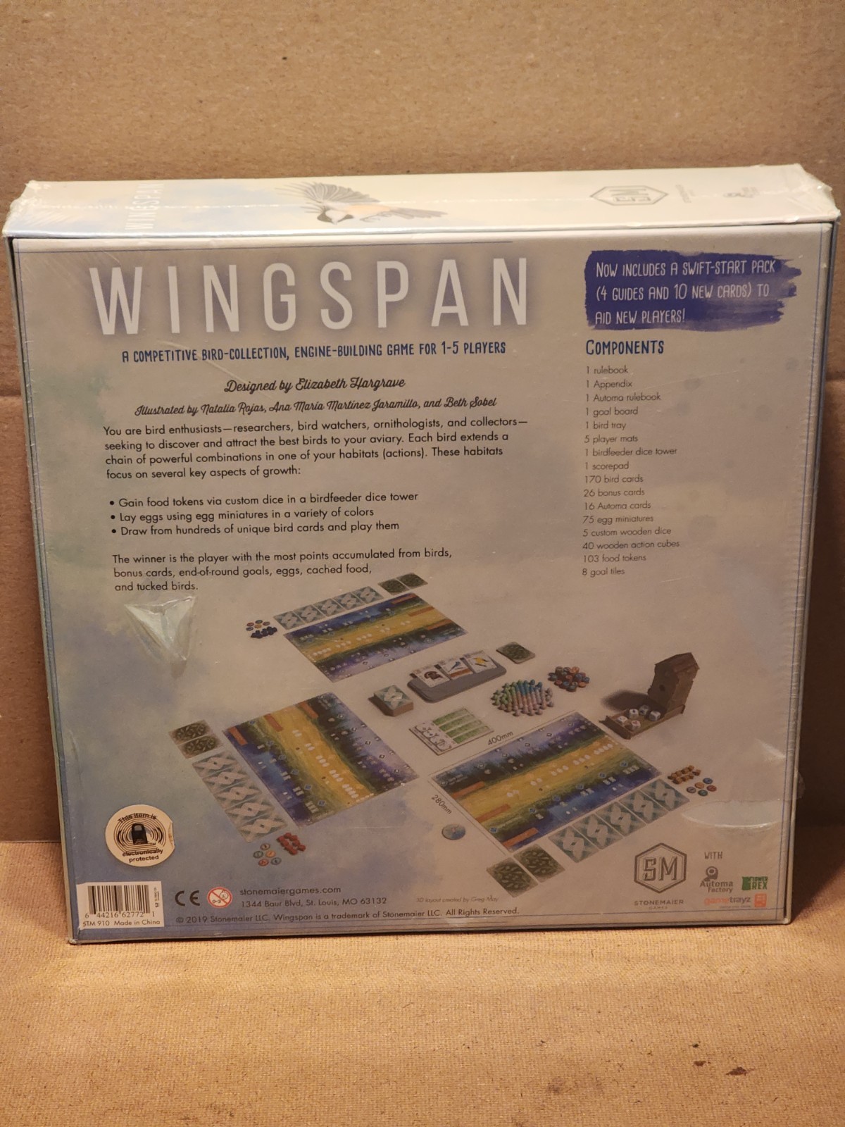 Stonemaier Games STM910 Wingspan 2nd Edition Board Game Plus European Expansions