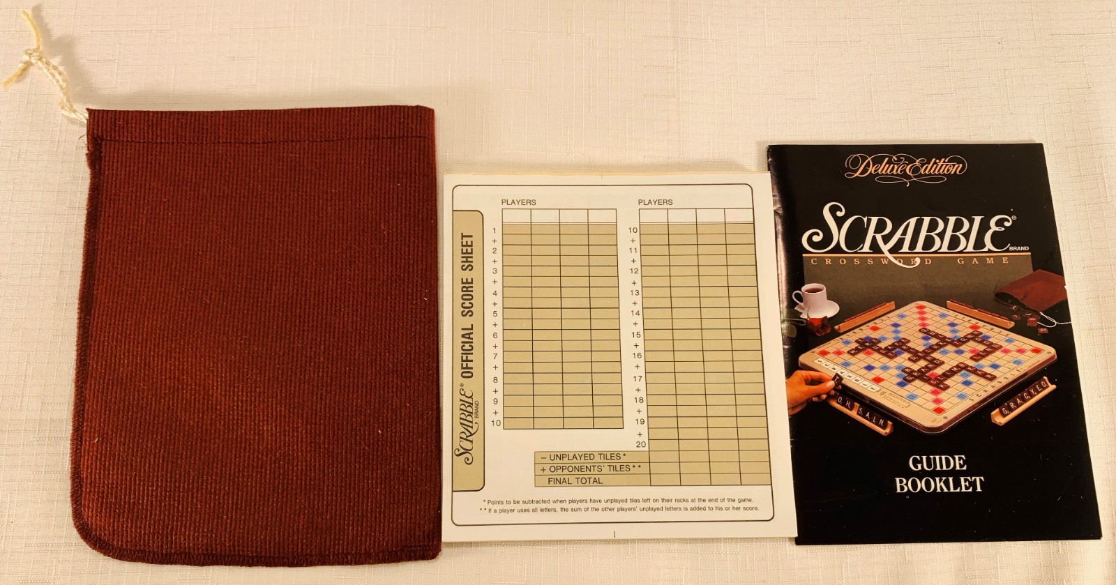 1989 Deluxe Scrabble Game Complete in Very Good Condition FREE SHIPPING