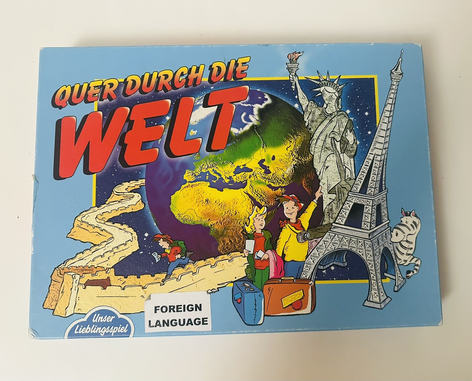 Quer Durch Die WELT World Travel Board Game RARE Unser Lieblingspiel In German