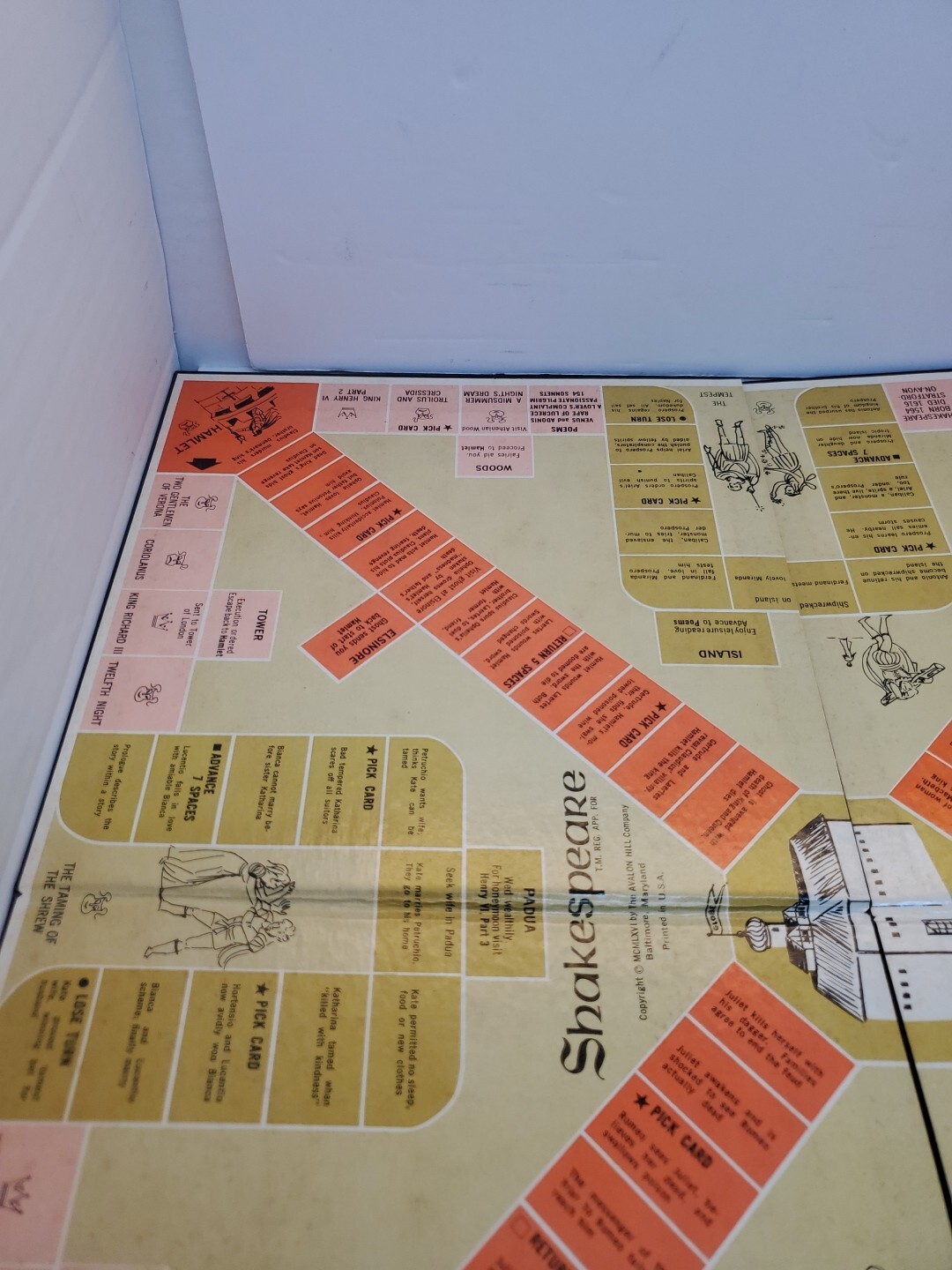 The Game of Shakespeare Avalon Hill Co Vintage 1966 Bookshelf Game
