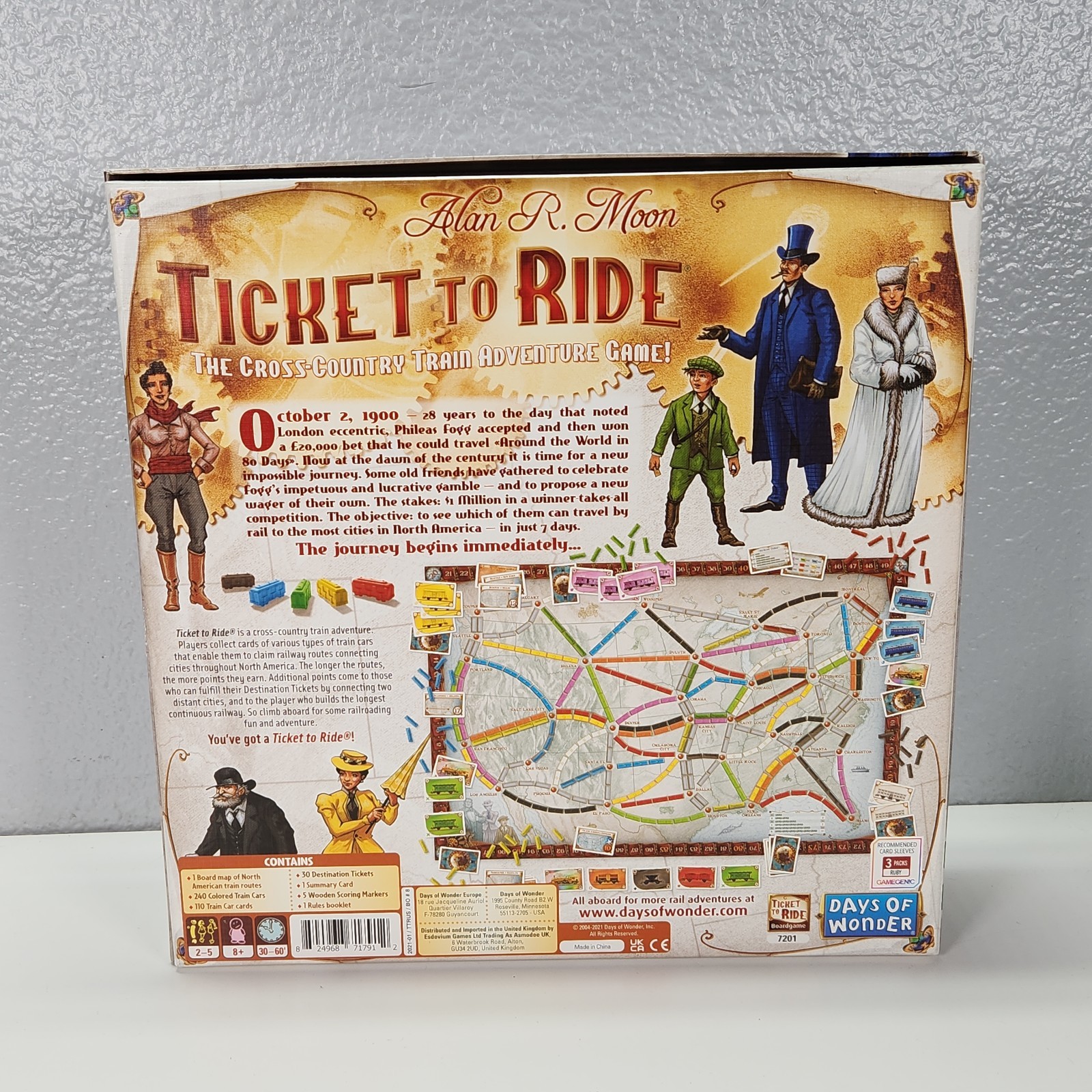 Ticket To Ride Board Game Alan R Moon Days Of Wonder Factory Sealed Contents
