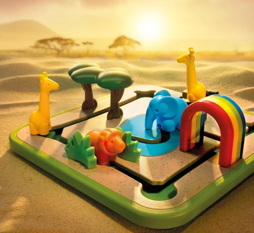SmartGames Safari Park Jr. Preschool Puzzle Game with 60 Challenges for Ages 3