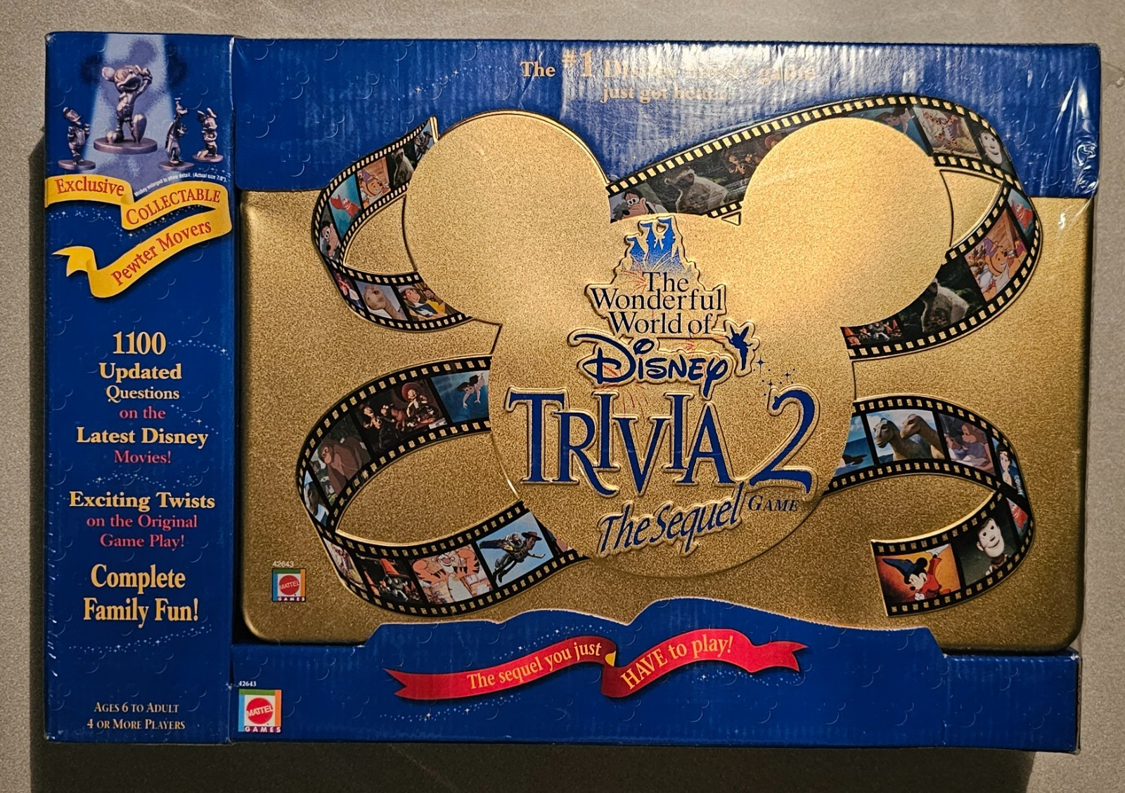 The Wonderful World of Disney Trivia 2: The Sequel Game by Mattel New Sealed