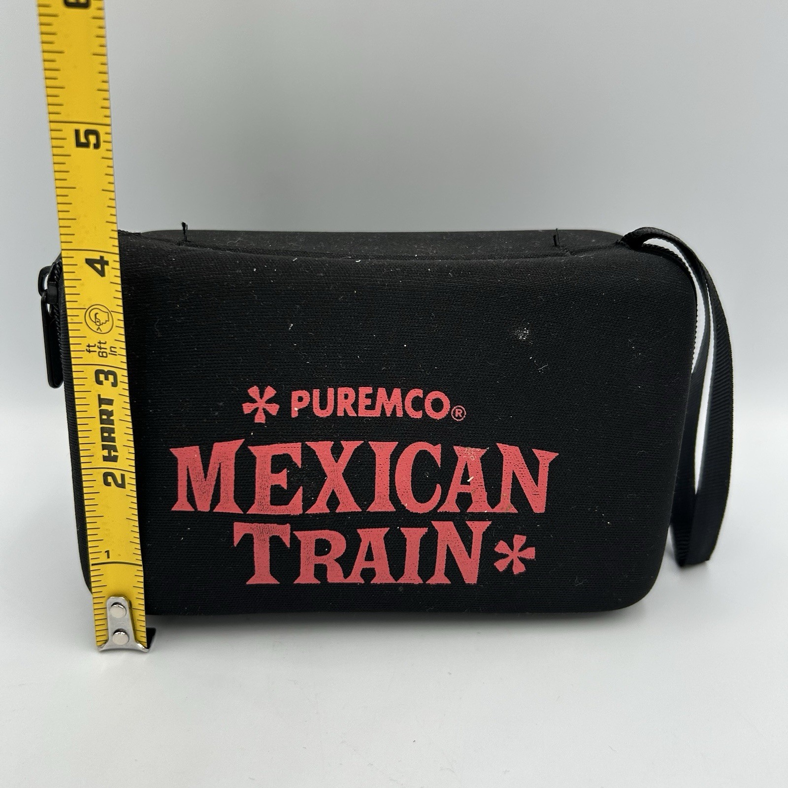 Puremco Mexican Train To Go 91 Dominoes 7 Trains Zipper Case Numbered Dominoes