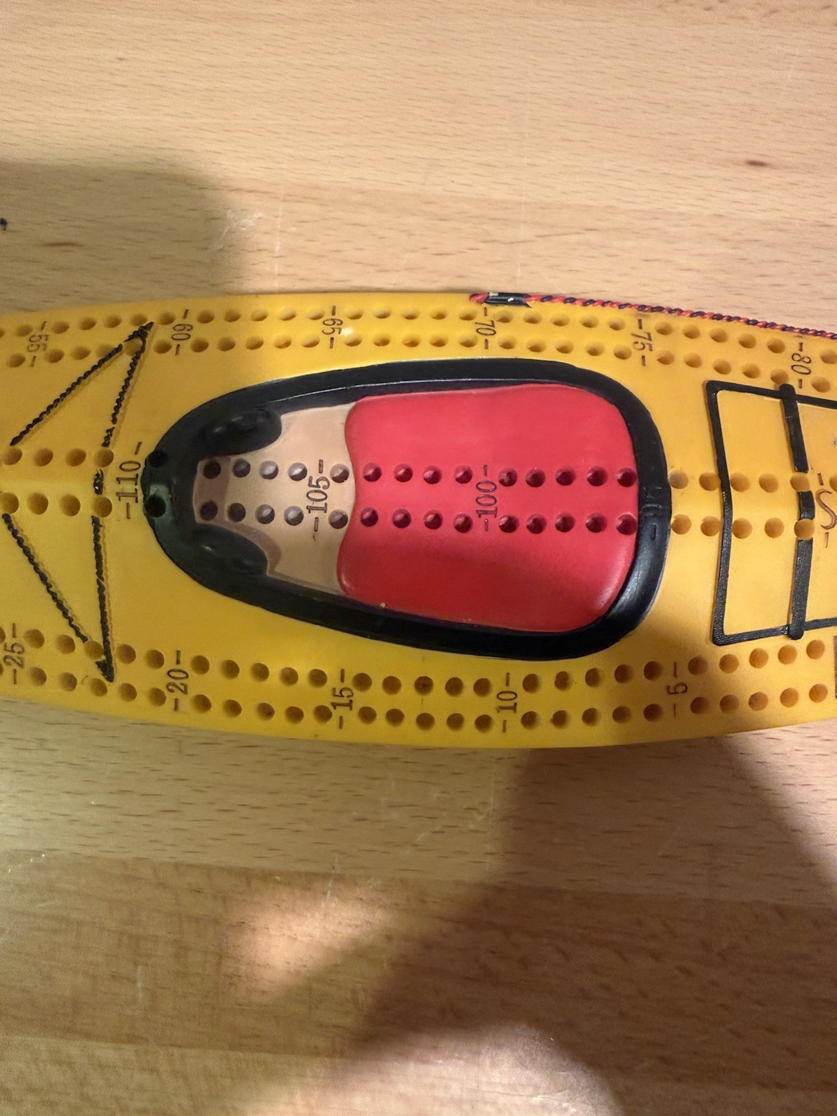 KAYAK CRIBBAGE BOARD Outside Gifts Inside Heavy Unique Game Gift Pre Owned
