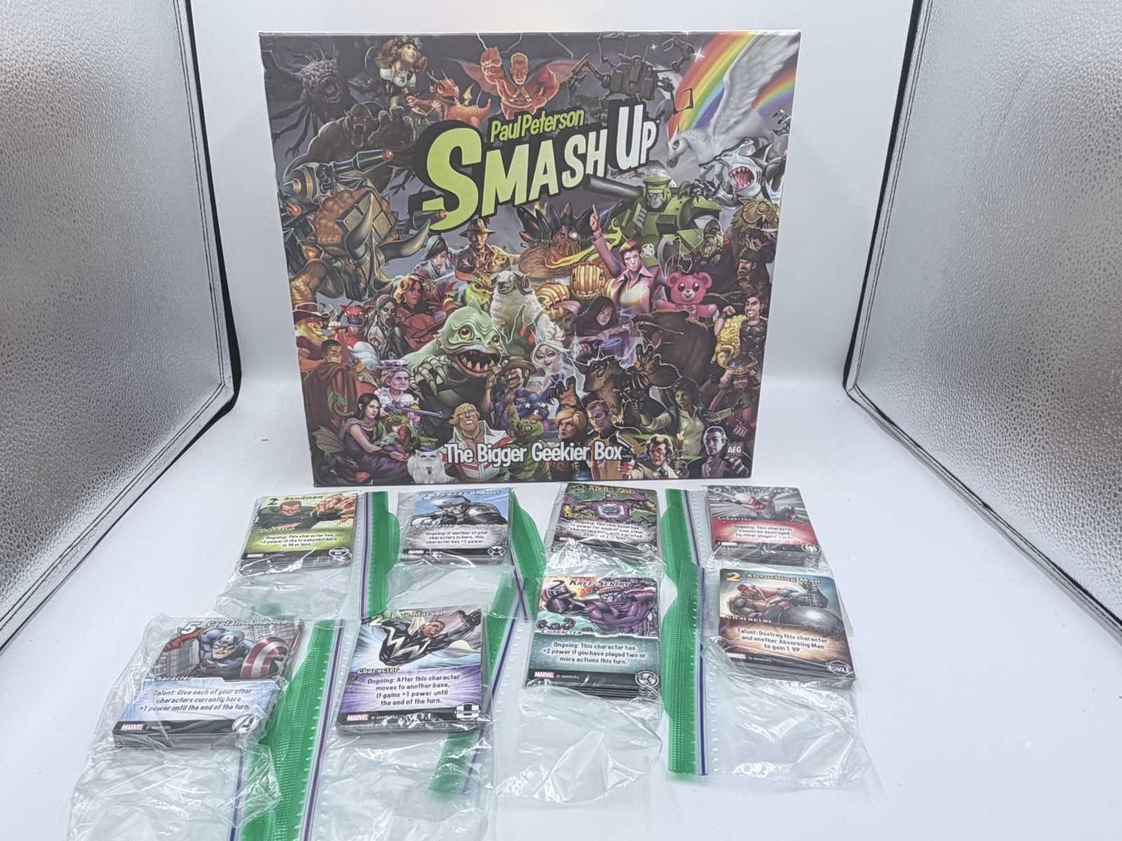 AEG: Smash Up – The Bigger Geekier Box COMPLETE + 3 Expansions 19 Factions