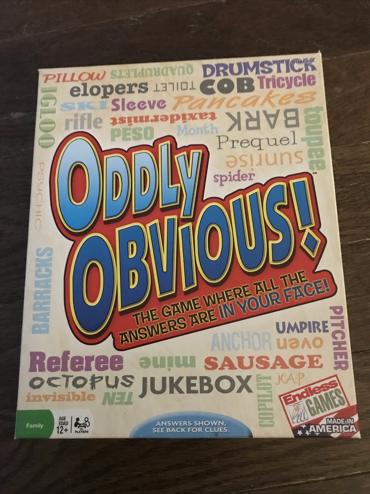 Complete Preowned 2013 Oddly Obvious! Party Card Game By Endless Games
