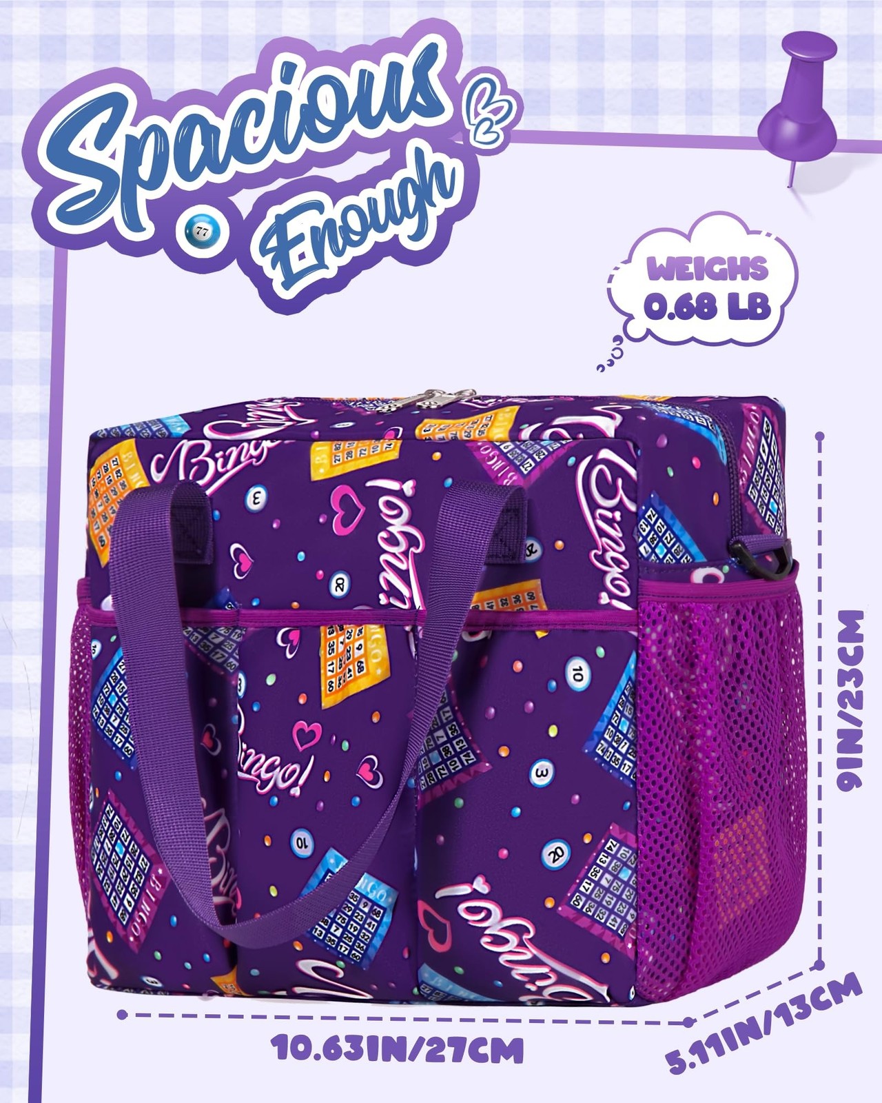 Bingo Bag with Pockets for Daubers Dabbers Dobbers Dotters Casino Bingo Game …