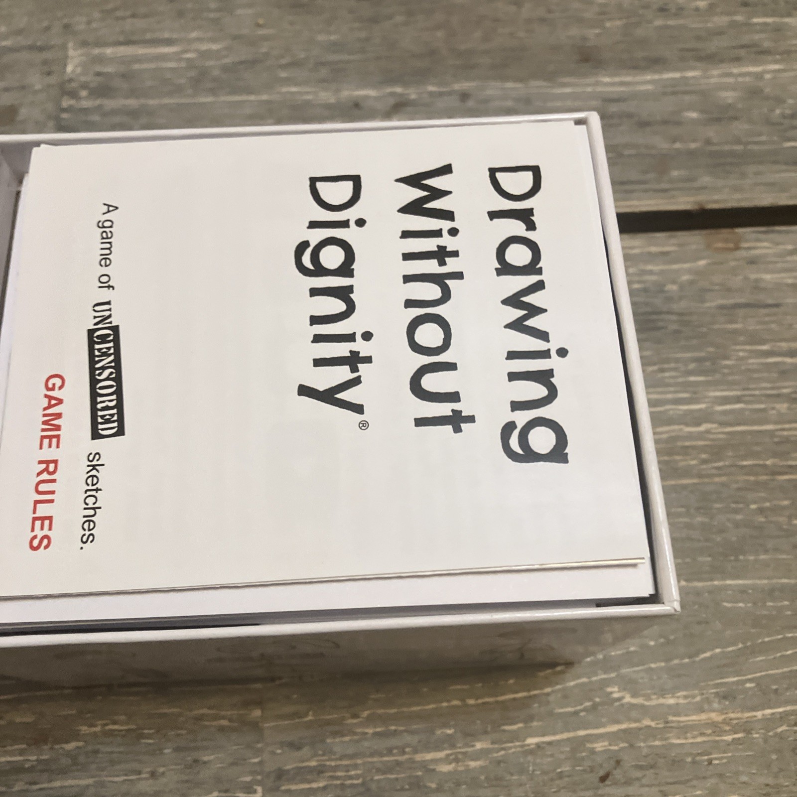 Drawing Without Dignity Uncensored Party Game Art Theme for Ages 17+ Complete