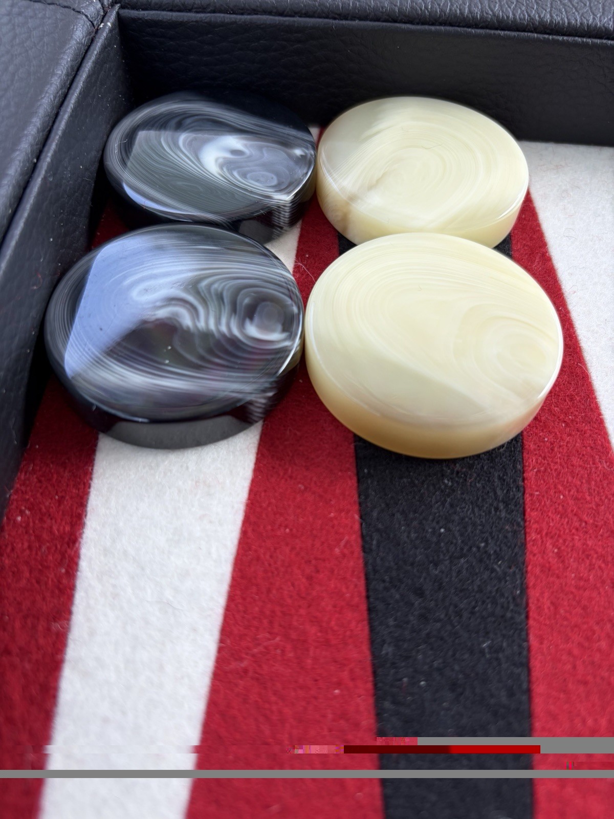 Freistädtler Backgammon Board Game Set, Red & Black, Dice