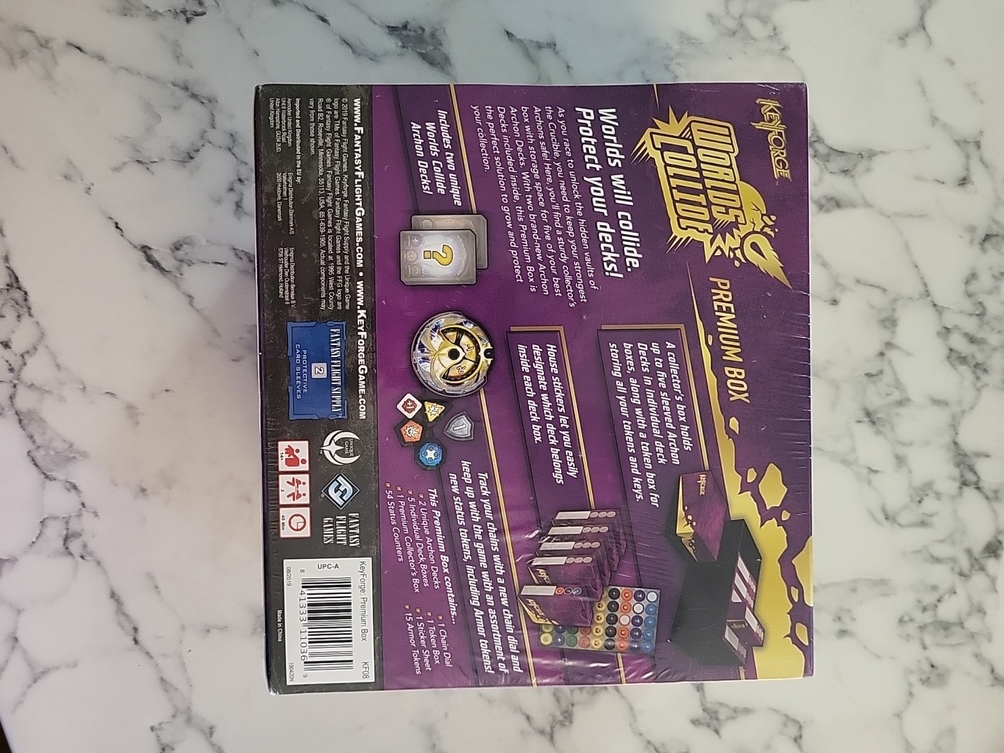 Keyforge Worlds Collide Premium Box Still Sealed