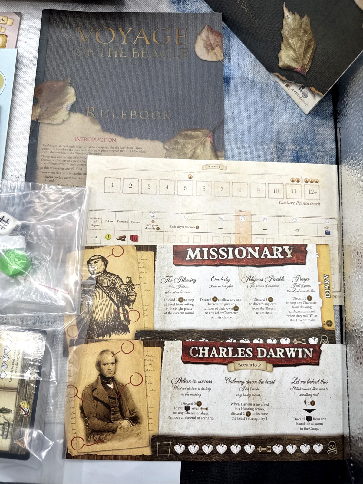 Robinson Crusoe Voyage of the Beagle Expansion Z-Man Games OB Sealed Contents